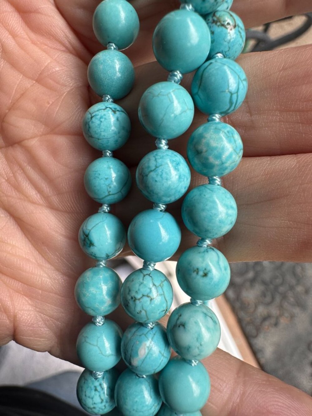 Carolyn Pollack Hand Knotted Turquoise 80" Infinity Wrap Necklace - Picture 9 of 9